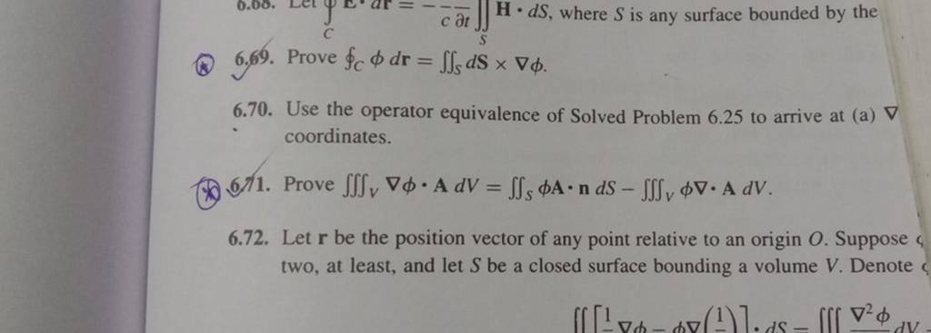 669 Prove ∮c ϕdr∬s Ds×∇ϕ 670 Use The Operator Equivalence Of Solved 1126