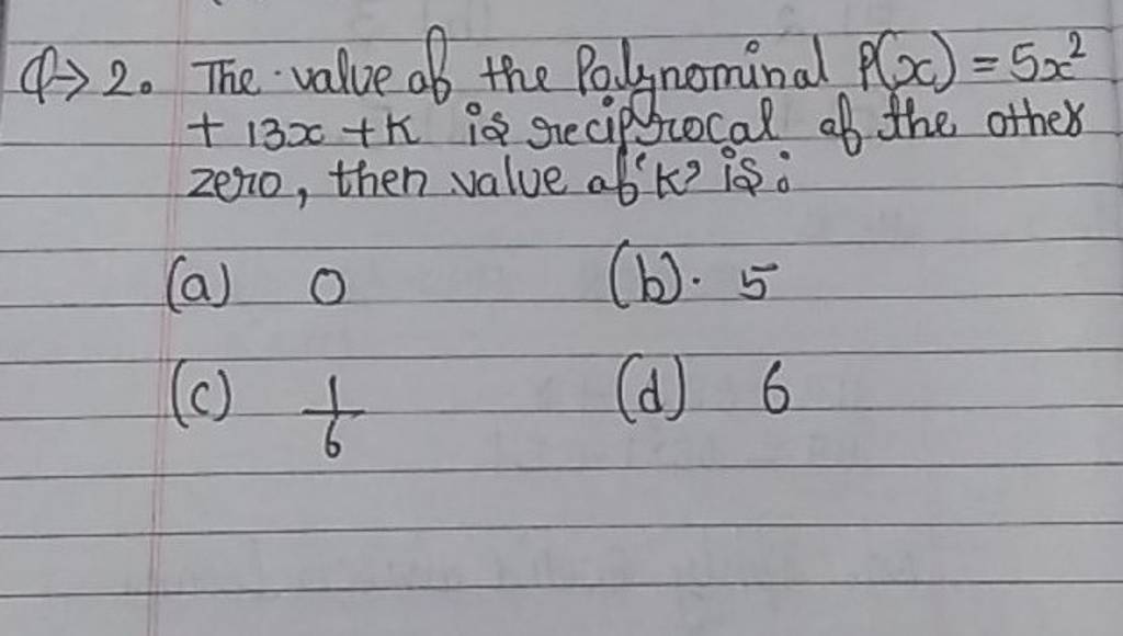P X 5x2 13x K P X 5x2 13x K