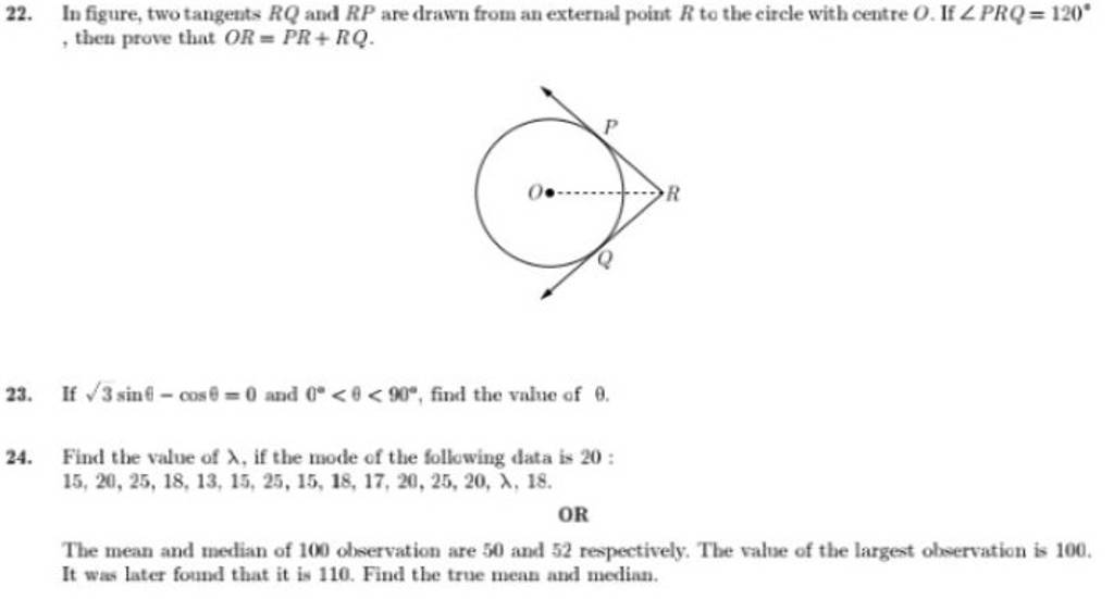22-in-figure-two-tangents-rq-and-rp-are-drawn-from-an-external-point-r