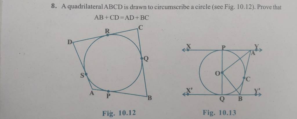 8 A Quadrilateral Abcd Is Drawn To Circumscribe A Circle See Fig 1012 5669