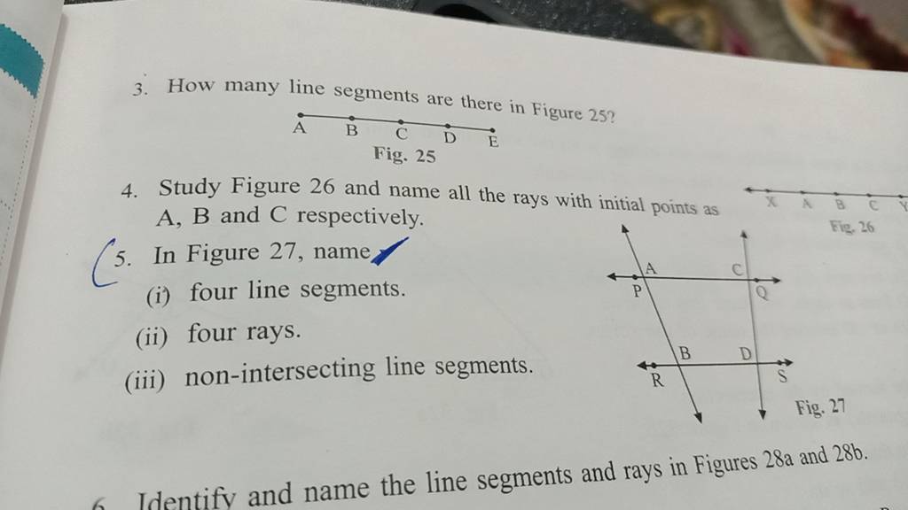 3 How Many Line Segments Are There In Figure 25 4 Study Figure 26 And