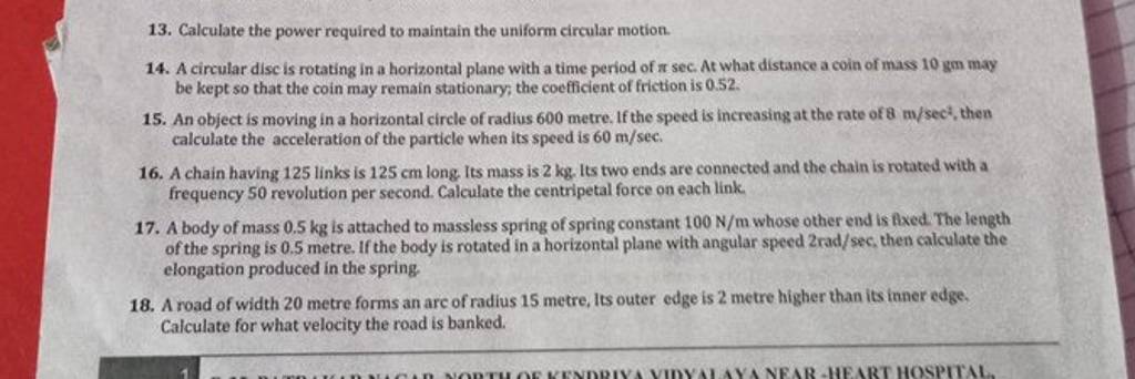 13-calculate-the-power-required-to-maintain-the-uniform-circular-motion