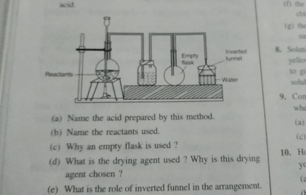 (a) Name the acid prepared by this method. Filo