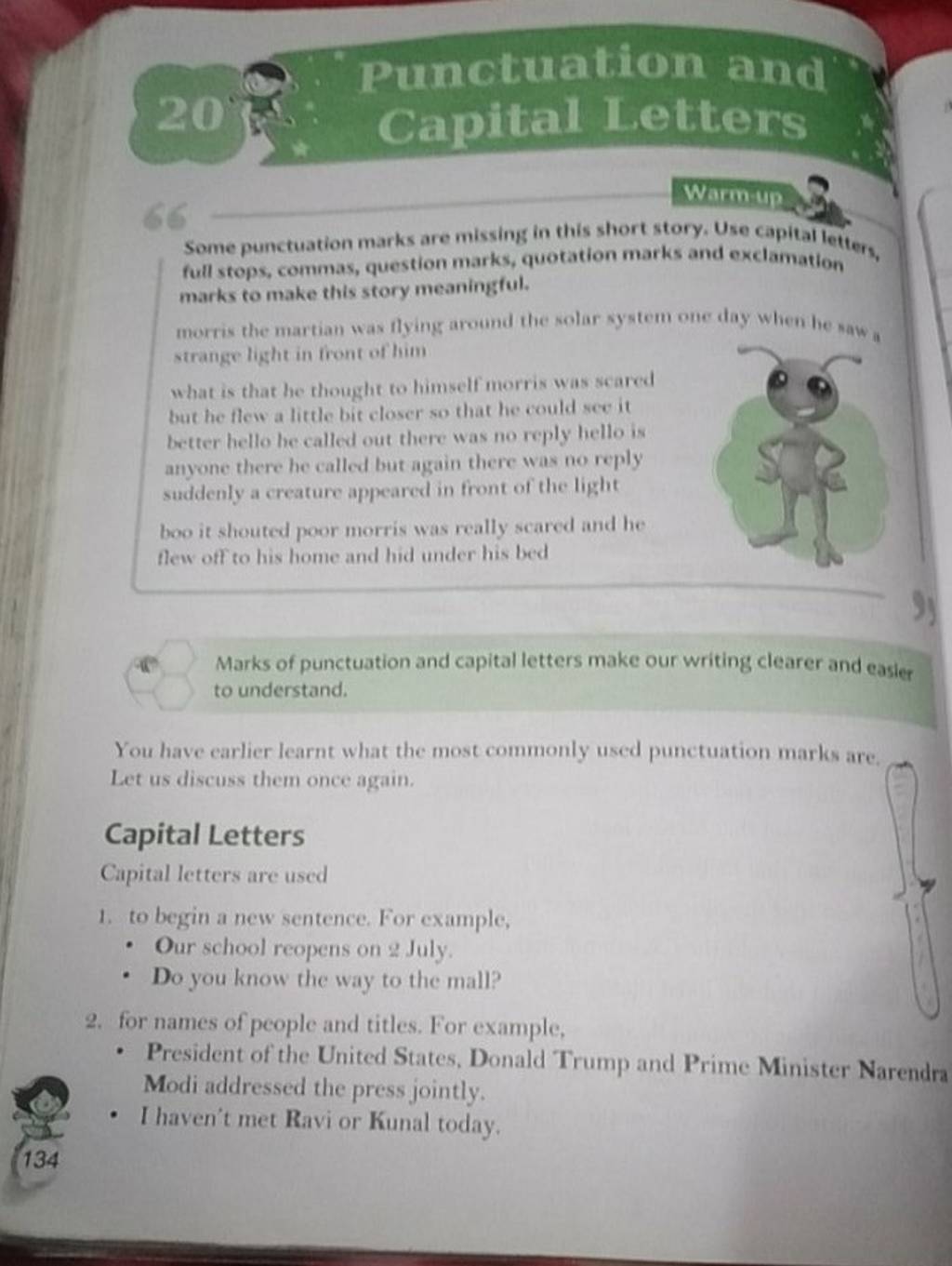 Some punctuation marks are missing in this short story use capital lette 
