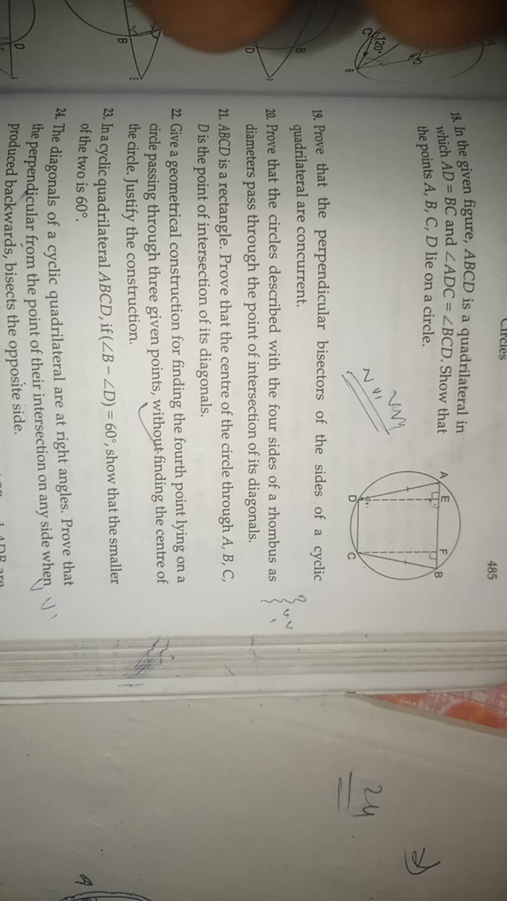 18 In The Given Figure Abcd Is A Quadrilateral In Which Ad Bc And ∠adc