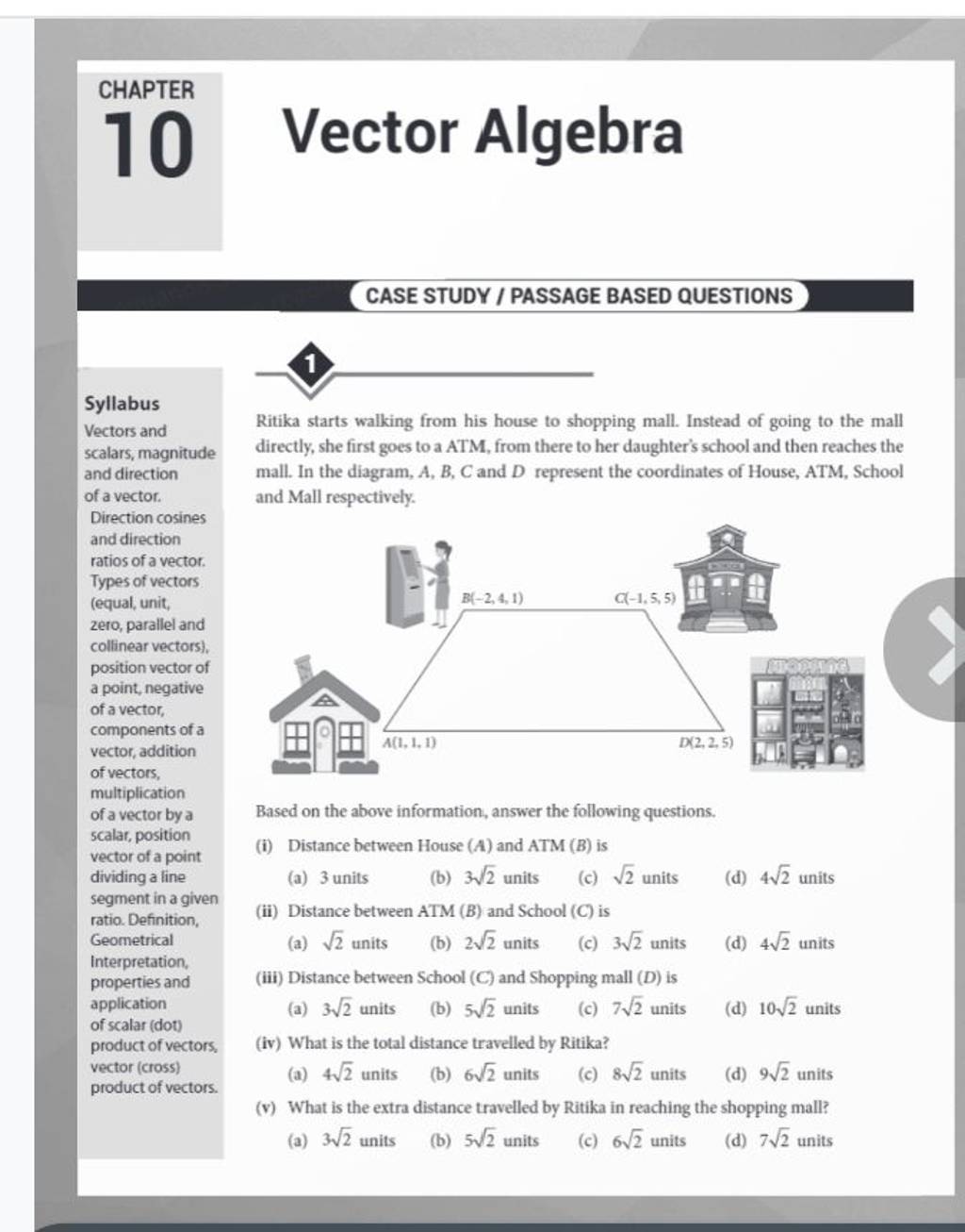 case study questions on vectors