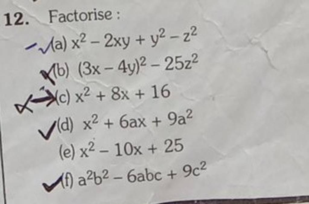 12-factorise-a-x2-2xy-y2-z2-b-3x-4y-2-25z2-c-x2-8x-16-d-x2-6ax