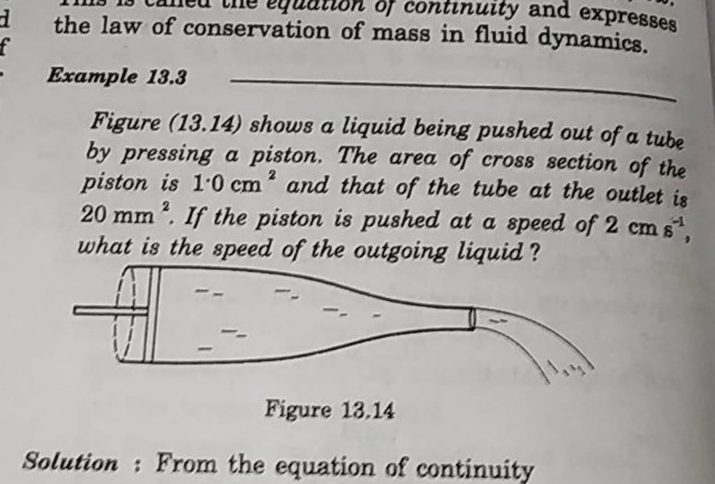 The Law Of Conservation Of Mass In Fluid Dynamics Filo