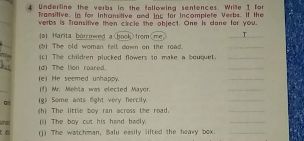 underline-the-verbs-in-the-following-sentences-and-give-their-tenses-write-present-tense-past