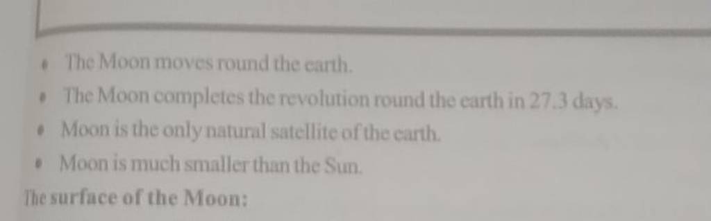 The Moon moves round the earth. | Filo