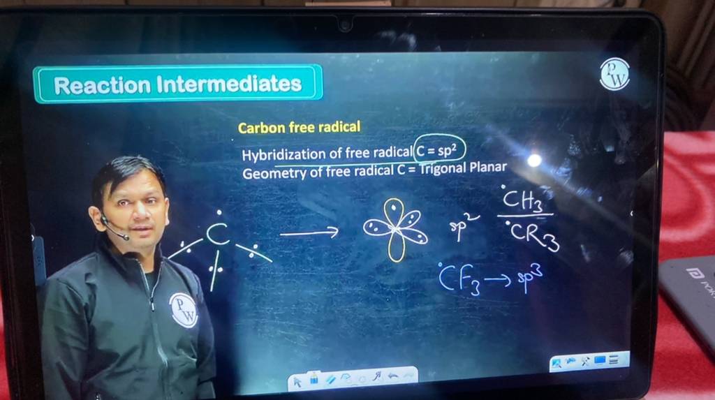 Reaction Intermediates Carbon free radical Hybridization of free radical Reaction Intermediates Carbon free radical Hybridization of free radical