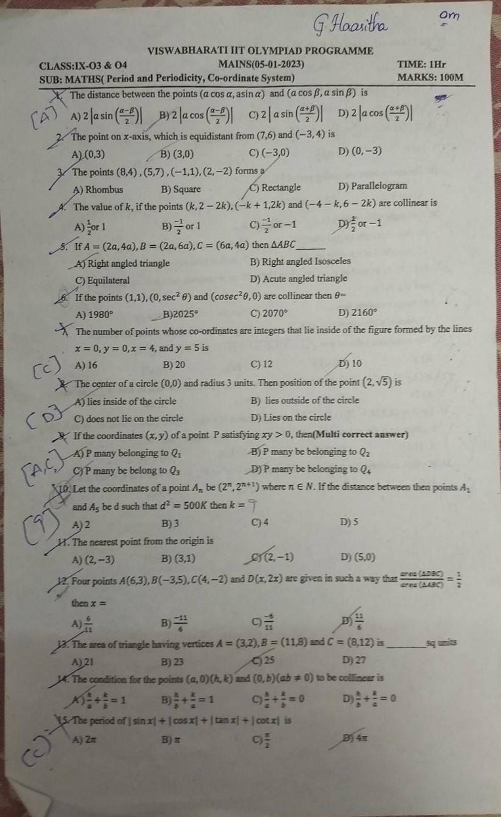 the-value-of-k-if-the-points-k-2-2k-k-1-2k-and-4-k-6-2k-are-coll