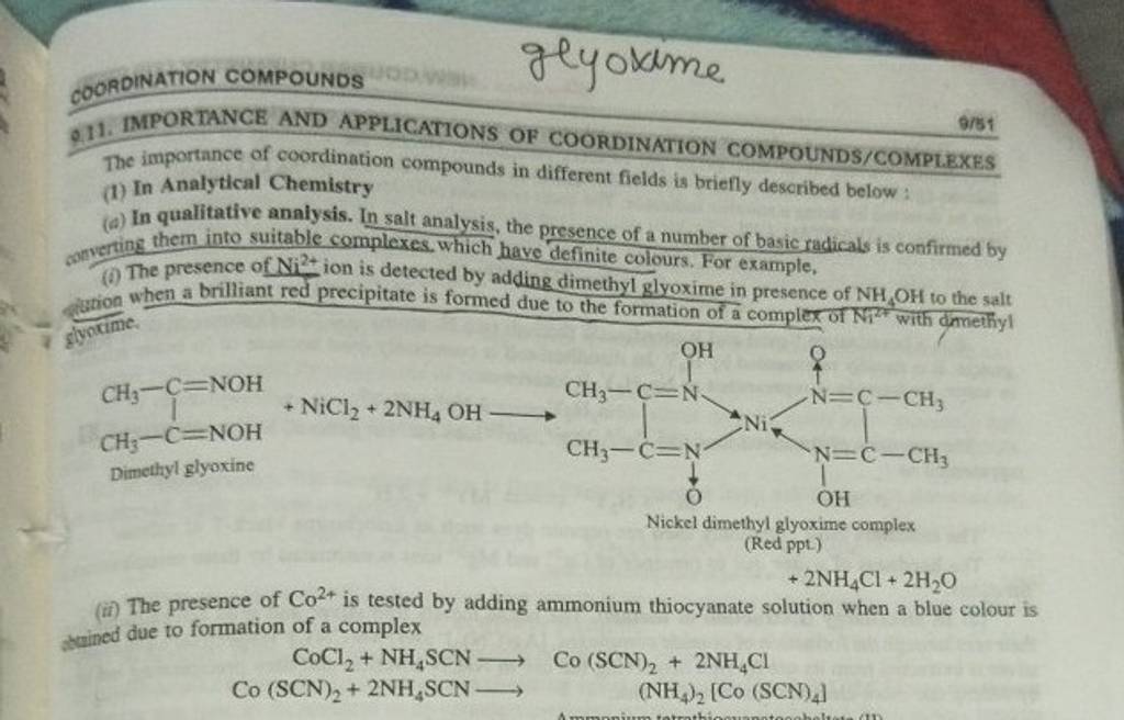 gly ovame 9.11. IMPORTANCE AND APPLICATIONS OF COORDINATION COMPOUNDS/COM..
