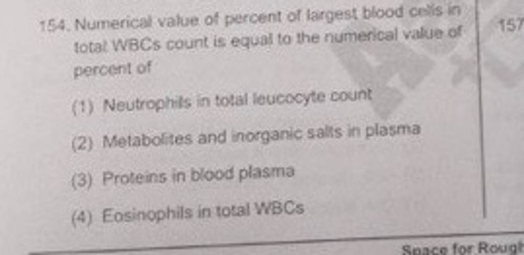 Numerical value of percent of largest blood celis in fotat WBCs count 