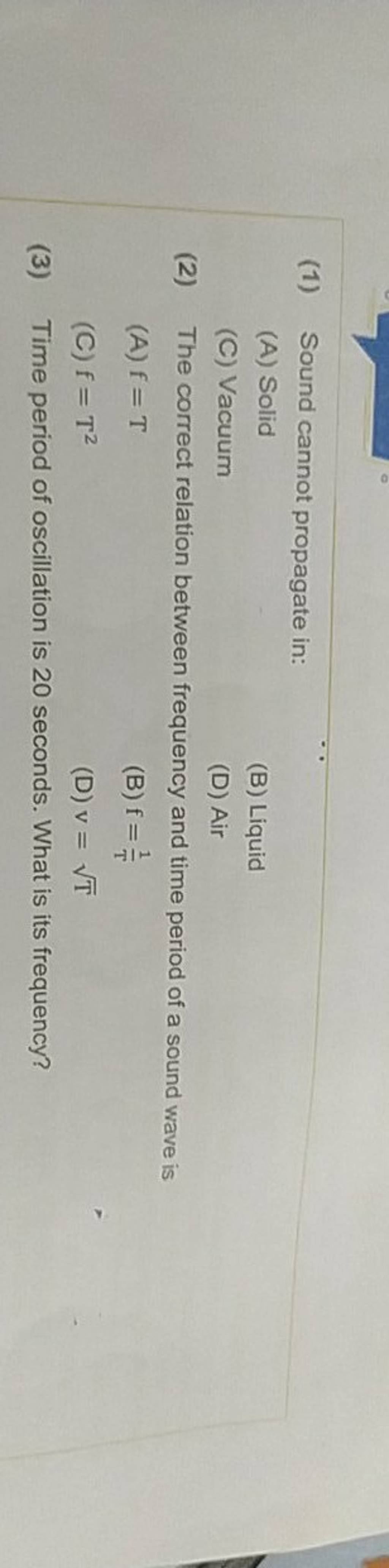 the-correct-relation-between-frequency-and-time-period-of-a-sound-wave-i