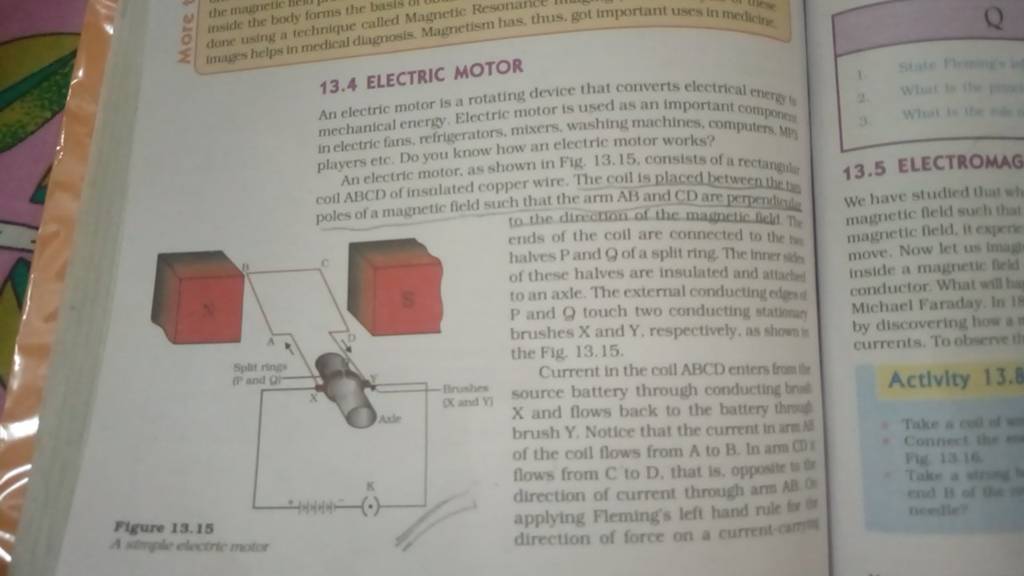 An electric motor is a rotating device that converts electrical enersis p..