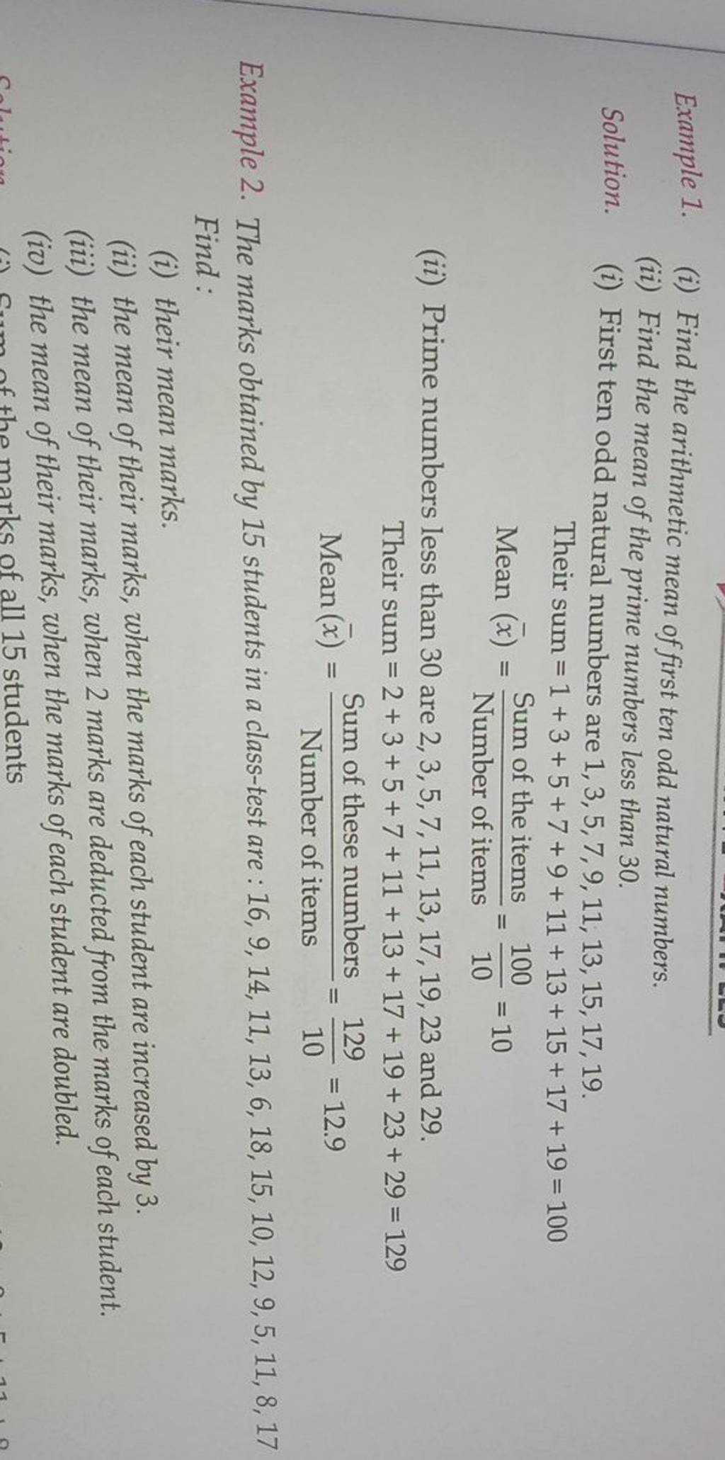 example-1-i-find-the-arithmetic-mean-of-first-ten-odd-natural-numbers