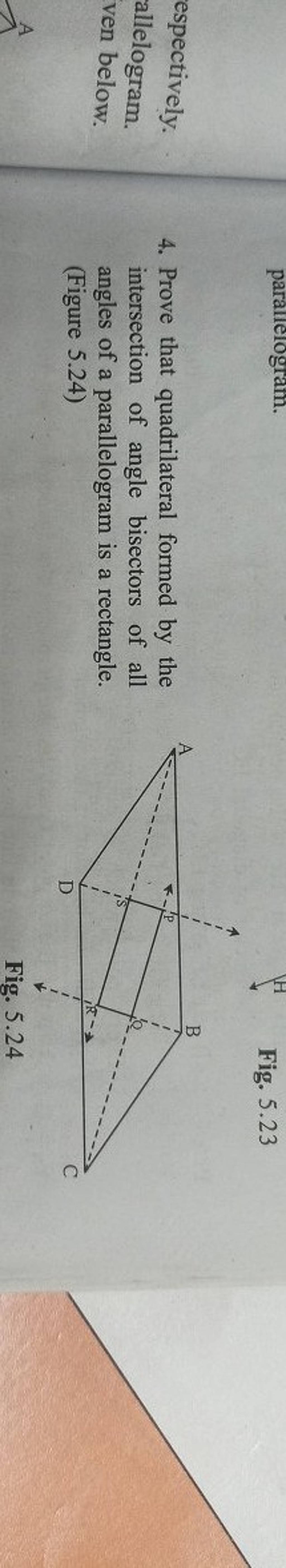 4. Prove that quadrilateral formed by the intersection of angle bisectors..