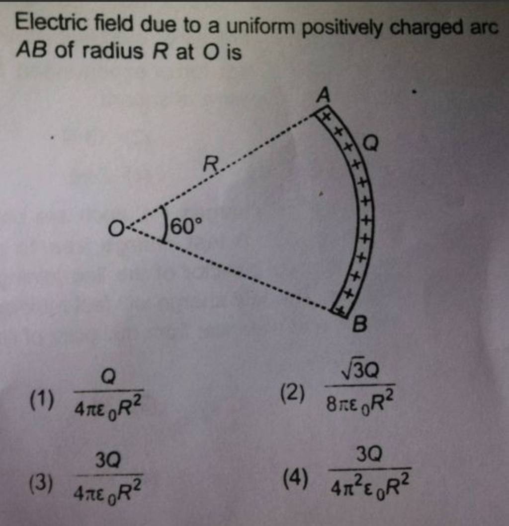 electric-field-due-to-a-uniform-positively-charged-arc-ab-of-radius-r-at