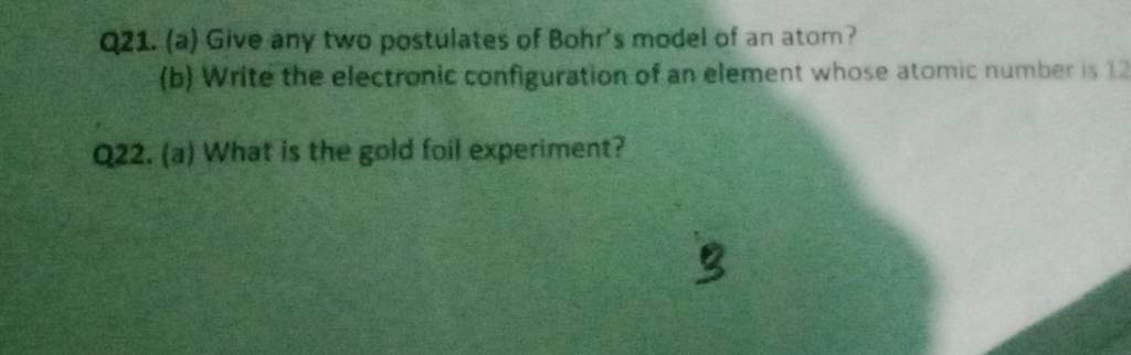 give any two postulates of bohr's model of atom