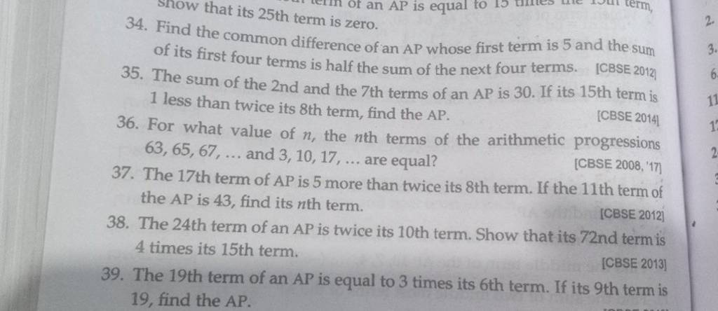 34-find-the-common-difference-of-an-ap-whose-first-term-is-5-and-the-sum