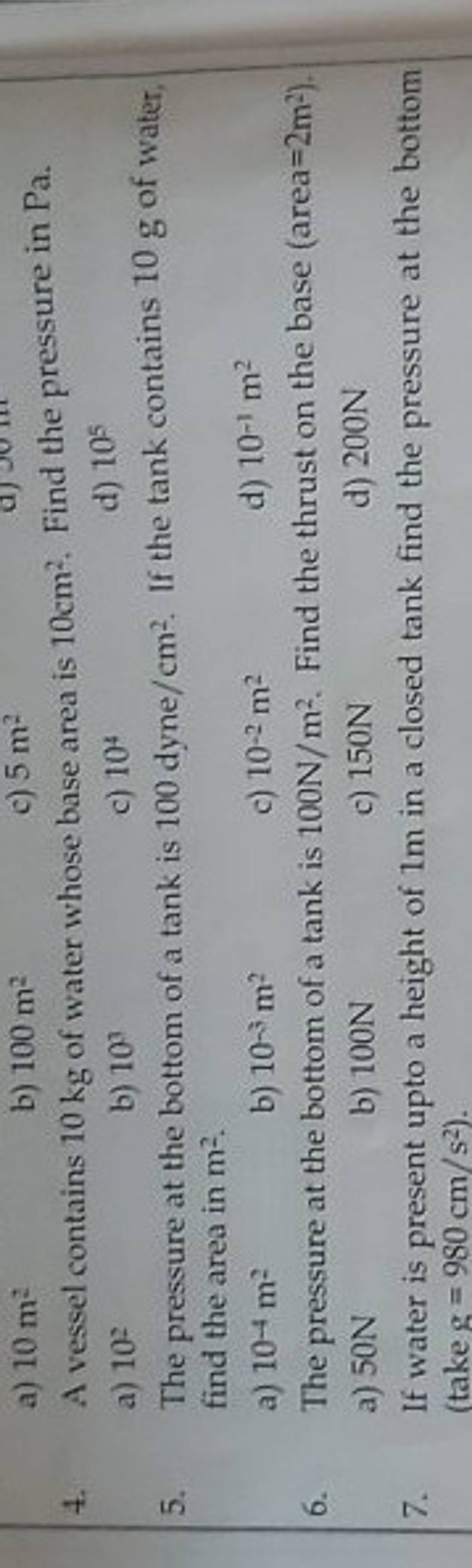 The Pressure At The Bottom Of A Tank Is 100 Dyne cm2 If The Tank Contai the-pressure-at-the-bottom-of-a-tank-is-100-dyne-cm2-if-the-tank-contai