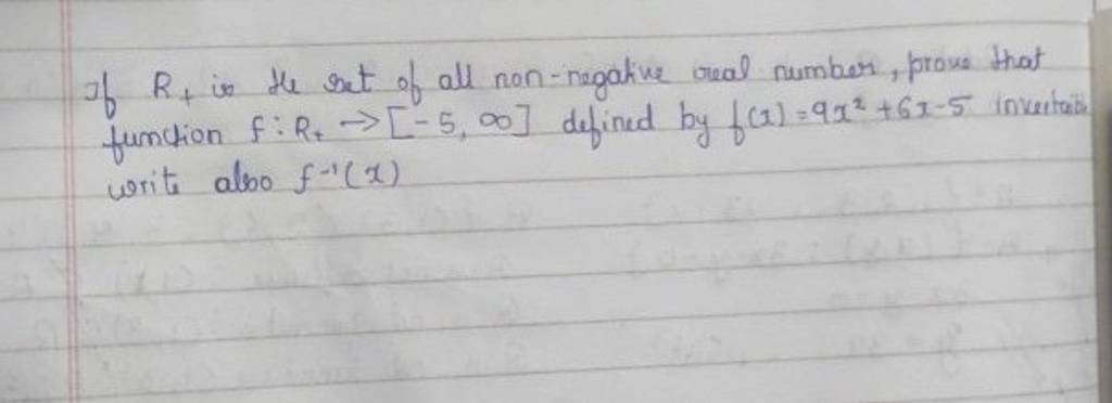 if-r-is-the-set-of-all-non-negative-real-number-prove-that-function-f-r