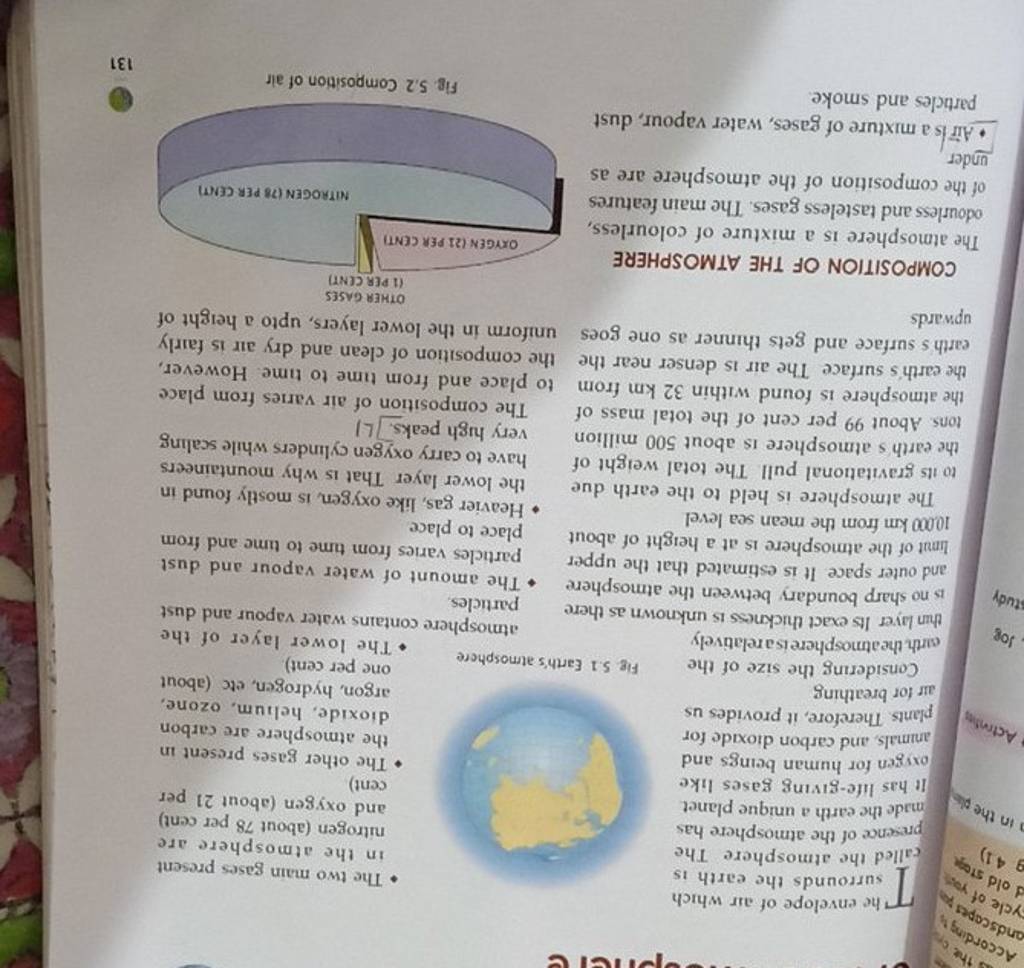 he envelope of air which surrounds the earth is called the atmosphere The..