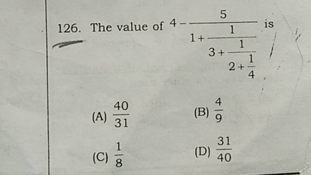 126 The Value Of 4 1 3 2 41 1 1 5 Is A 3140 B 94 C 81 D 4031 126-the-value-of-4-1-3-2-41-1-1-5-is-a-3140-b-94-c-81-d-4031