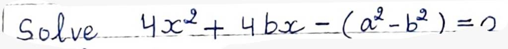 solve-4x2-4bx-a2-b2-0-filo