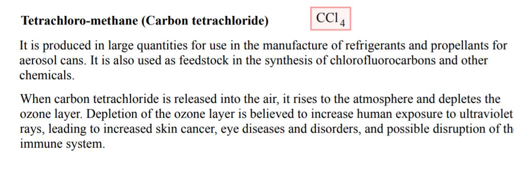 Tetrachloro Methane Carbon Tetrachloride CCl4 It Is Produced In Large   1674565721725 Ghbphdhz 341011 