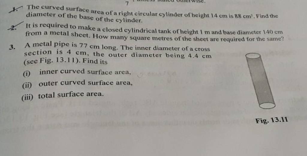 the-curved-surface-area-of-a-right-circular-cylinder-of-height-14-cm-is-8