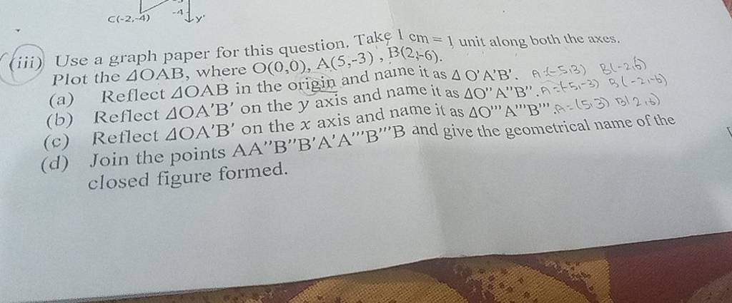 iii-use-a-graph-paper-for-this-question-take-1-cm-1-unit-along-both-th