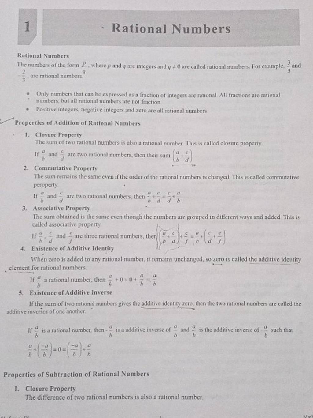 Rational Numbers Rational Numbers The numbers of the form qP , where p an..