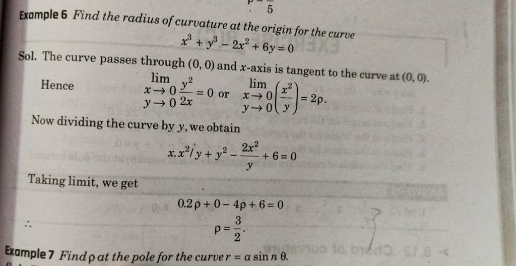 Example 6 Find The Radius Of Curvature At The Origin For The Curve X3 y3 determine-the-real-root-of-f-x-5x-3-5x-2-6x-2-a-graphically-b