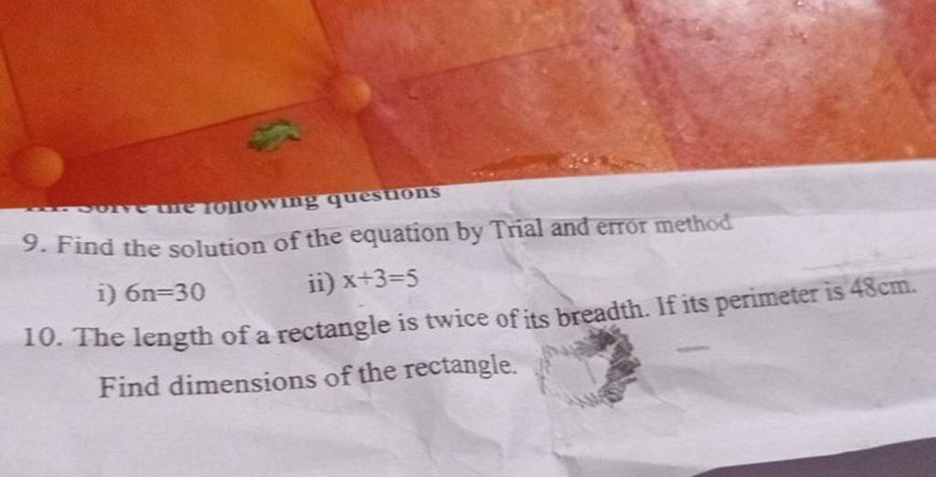 9-find-the-solution-of-the-equation-by-trial-and-error-method-filo