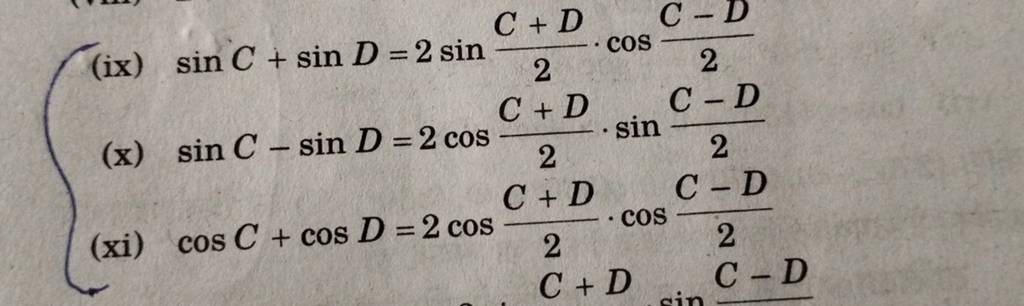 ix SinC sinD 2sin2C D cos2C D x SinC sinD 2cos2C D sin2C D xi C ix SinC sinD 2sin2C D cos2C D x SinC sinD 2cos2C D sin2C D xi C
