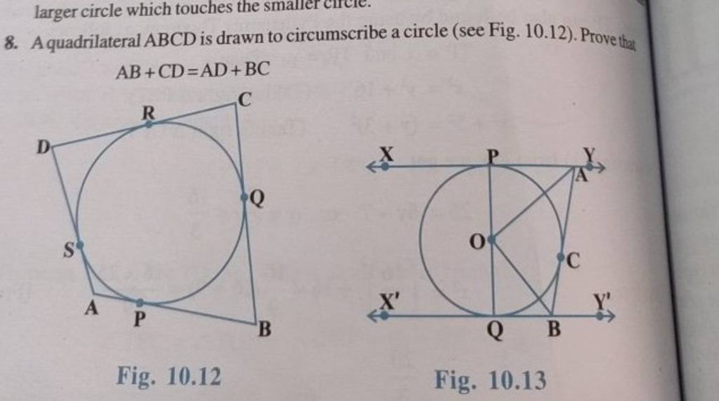 8 A Quadrilateral Abcd Is Drawn To Circumscribe A Circle See Fig 1012 2003