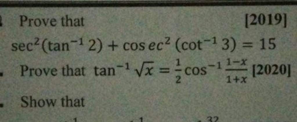 prove-that-2019-sec2-tan-12-cosec2-cot-13-15-prove-that-tan-1x-21