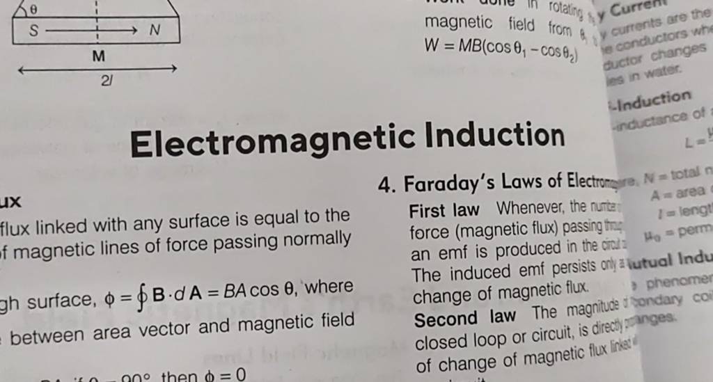 Induction flux linked with any surface is equal to the Fi..