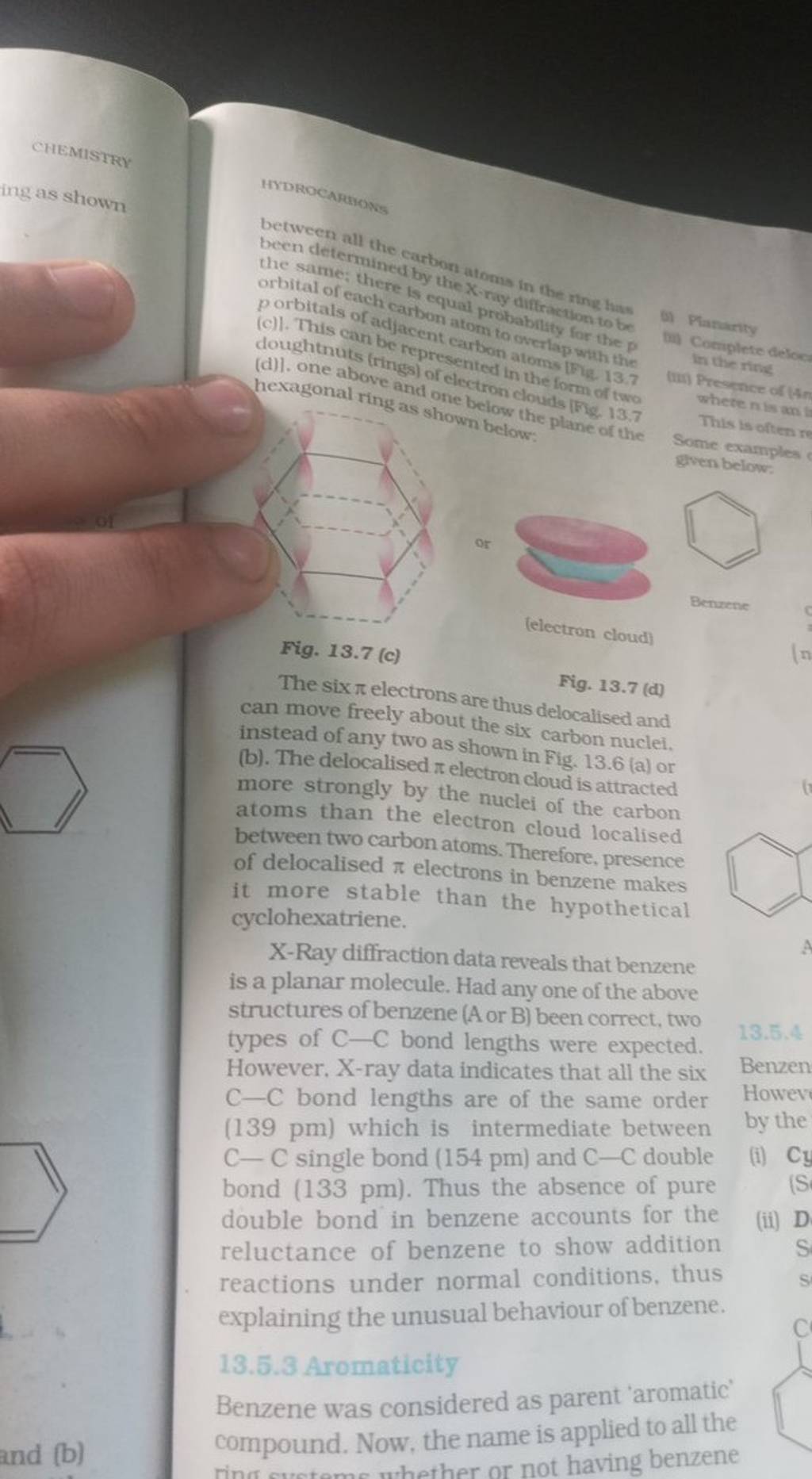 CHEMISTRY Ing As Shown And (b) HYDROCARBONS Between All The Carbon Atoms