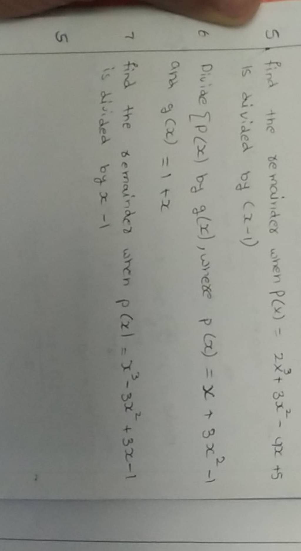 5-find-the-remainder-when-p-x-2x3-3x2-4x-5-is-divided-by-x-1-6-divide