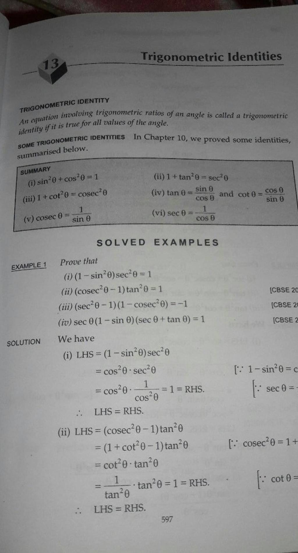 Trigonometric Identities Trigonometric Identity An Equation Involving Tri Trigonometric Identities Trigonometric Identity An Equation Involving Tri