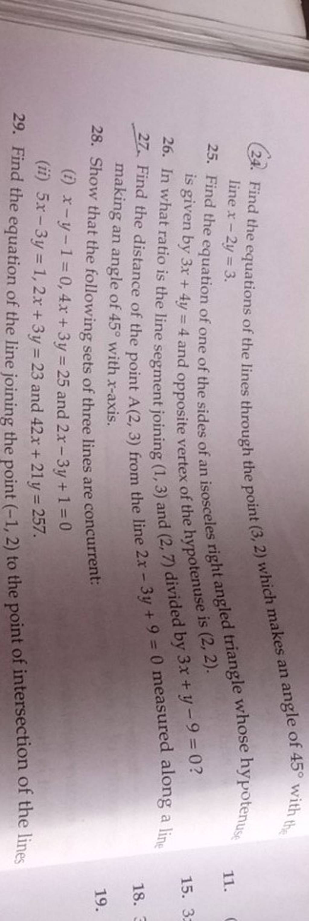 24-find-the-equations-of-the-lines-through-the-point-3-2-which-makes-a