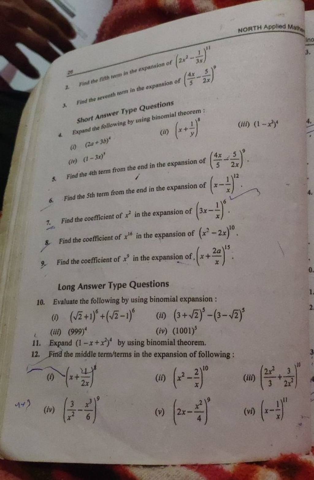 find-the-coefficient-of-x16-in-the-expansion-of-x2-2x-10-9-find-the-co