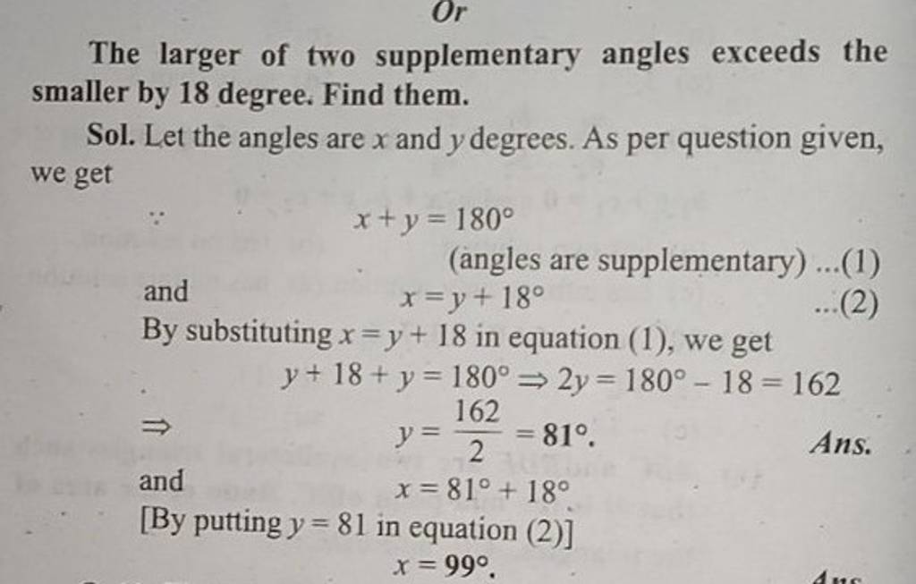 the-larger-of-two-supplementary-angles-exceeds-the-smaller-by-18-degree