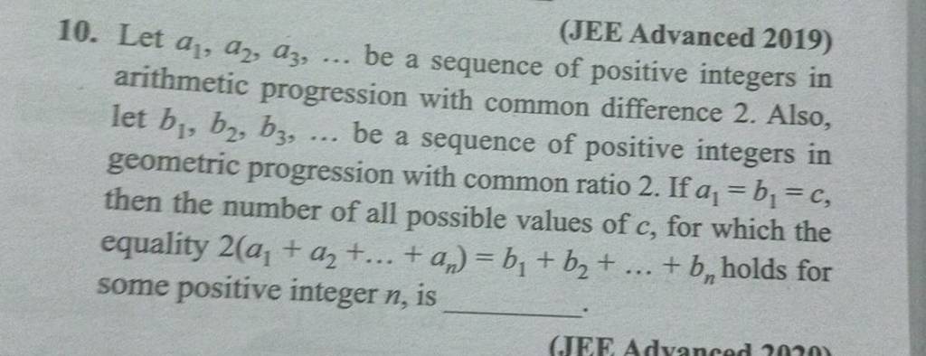 Arithmetic Progression With Common Difference 2. Also, Let B1 ,b2 ,b3