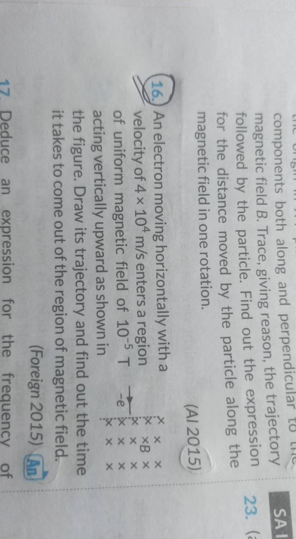 Components Both Along And Perpendicular Magnetic Field B. Trace, Giving R..