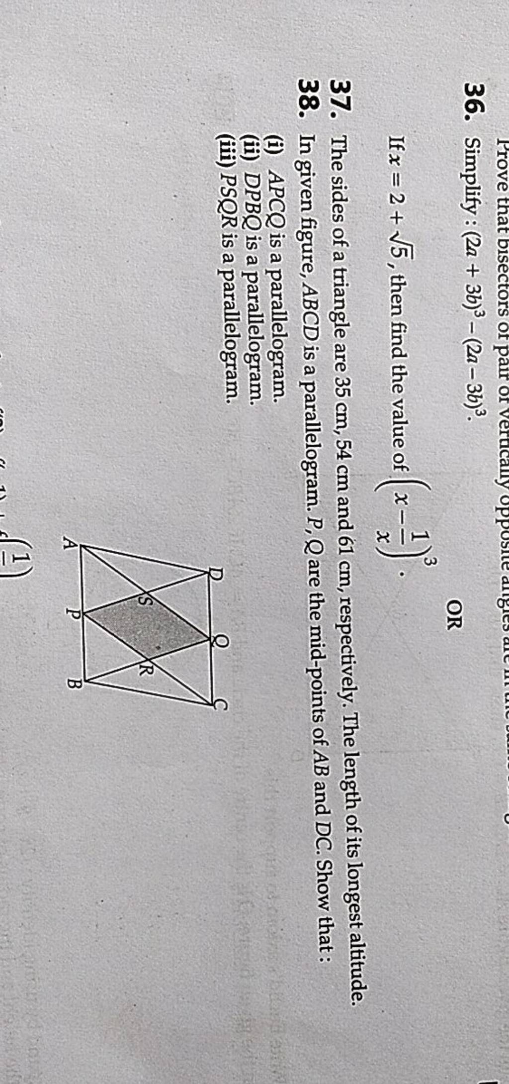 36-simplify-2a-3b-3-2a-3b-3-or-if-x-2-5-then-find-the-value-of-x