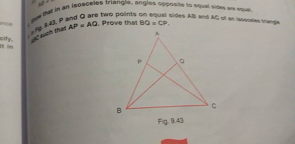 that in an isosceles triangle, angles opposite to equal sides are enval.